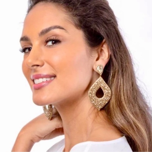 NWT Deepa Gurnani Luxe Beaded Crystal Chandeliers - Picture 14 of 16